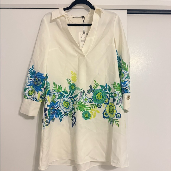 Robe Zara Basique Noir Et Blanc - Taille S (Small) - Occasion Très Bon État